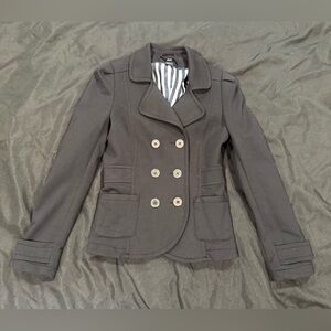 H&M Black Blazer with Striped Lining